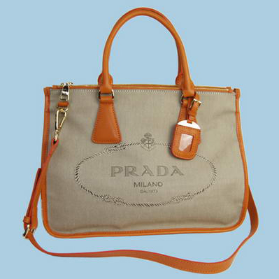 Prada City Canvas Tote Bag BN2161B Orange