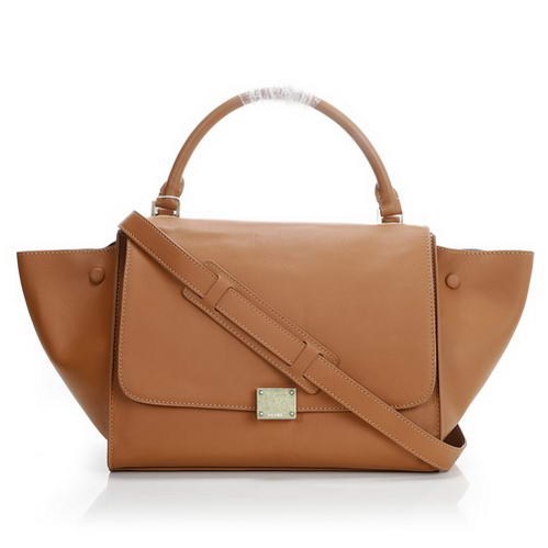 Celine Trapeze Bags Original Leather 3042 Apricot