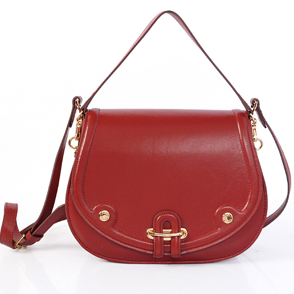 Hermes Shoulder bag Calfskin leather in Claret with Gold hardware