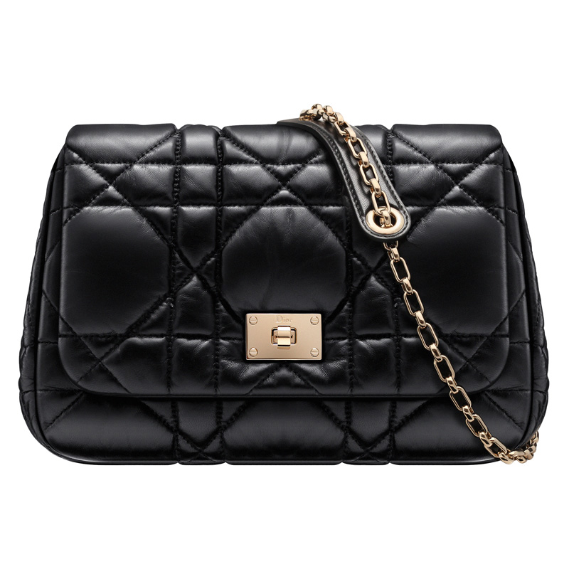 Small black leather 'Dior Milly La Foret' bag