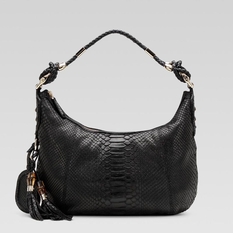 'techno horsebit' medium hobo with tassels