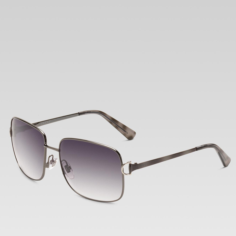 medium rectangle sunglasses with horsebit detail a