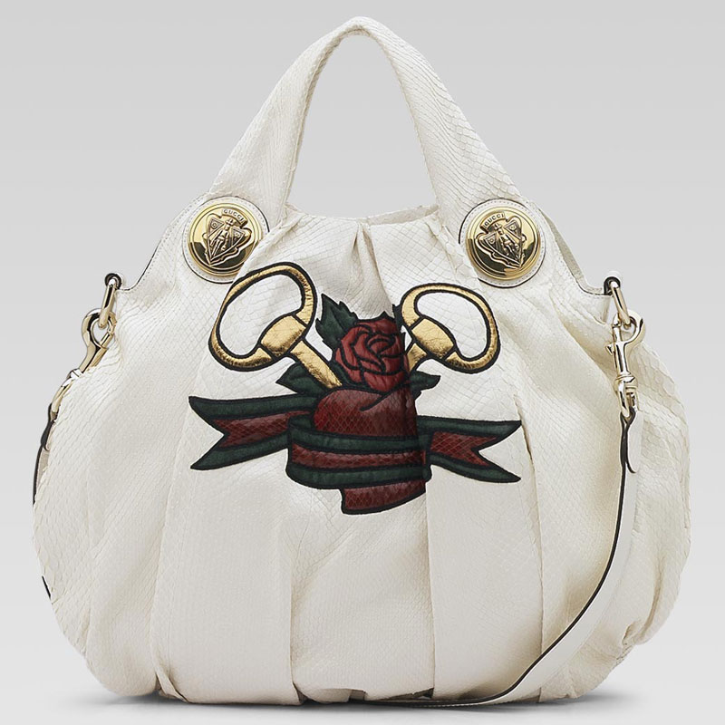 'hysteria' medium top handle bag with metal gucci