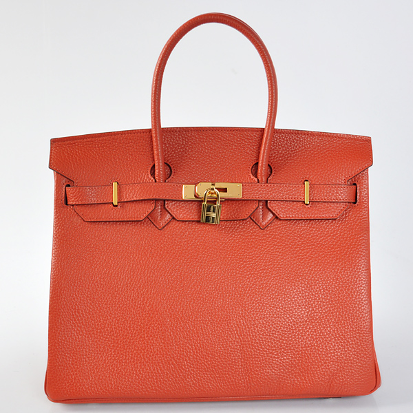 Hermes Birkin 35CM Cuckoo red clemence leather(Gold)