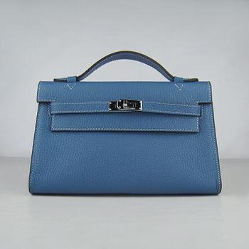 HERMES 22CM H008 Middle Blue(Silver)