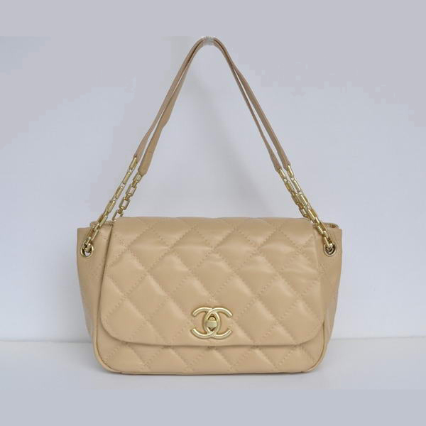 Chanel Lambskin Leather Flap Bag 50362 Apricot