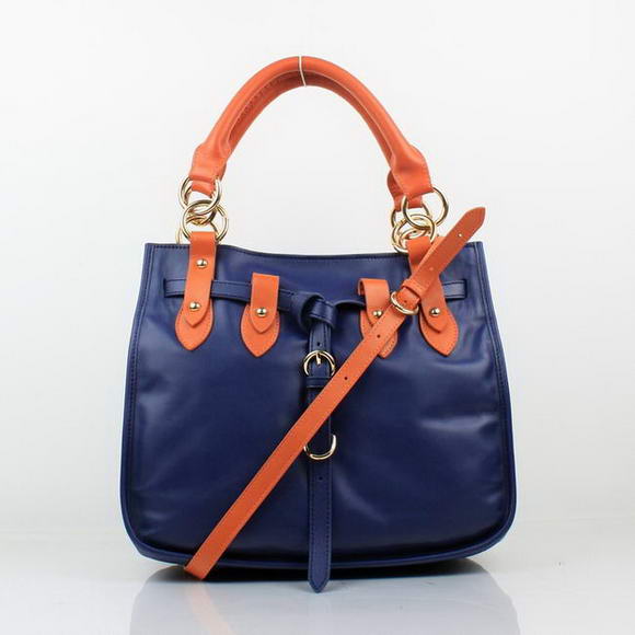 Miu Miu Drawstring Nappa Tote Bag 88013 Blue