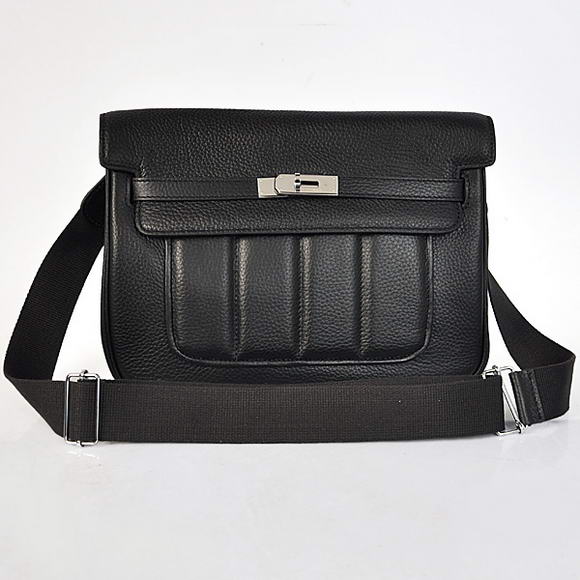 2012 New Hermes Bags Clemence Leather Black