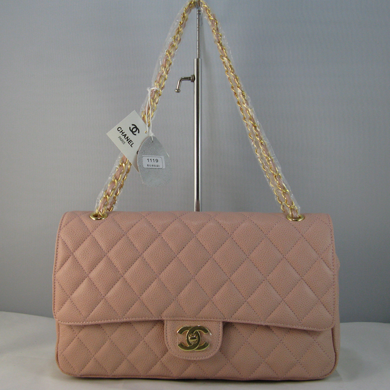 Chanel Pink color with Gold chain