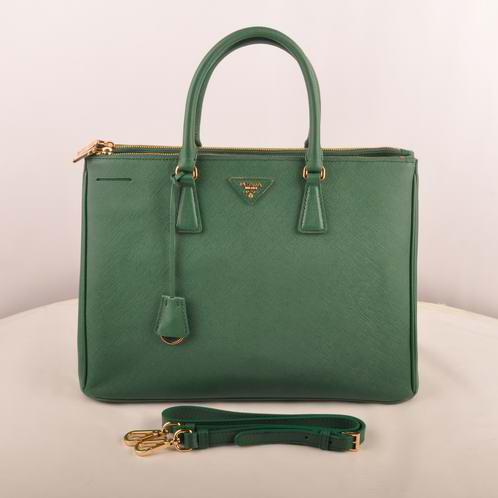 Prada Maxi Saffiano Leather Tote Bag Atrovirens