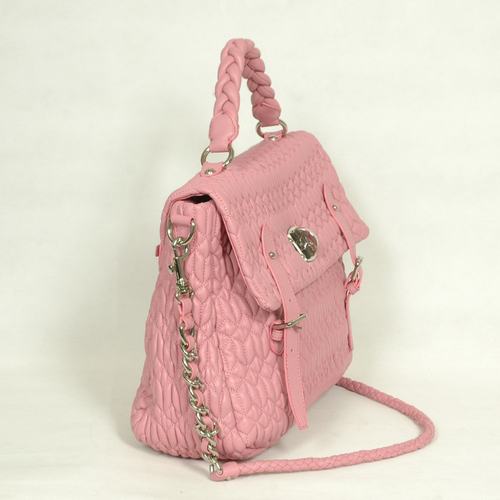 Miu Miu Tote Handbags Quilted Lambskin Leather 8667 Pink