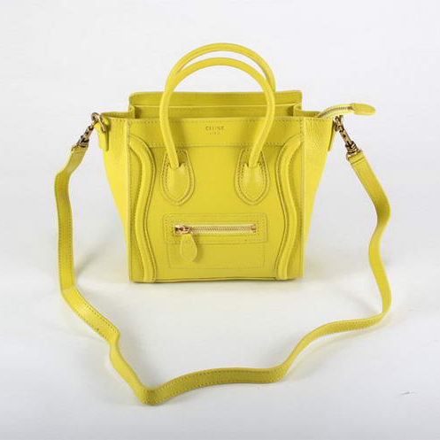 Celine Luggage Bags Mini in Oxhide Yellow