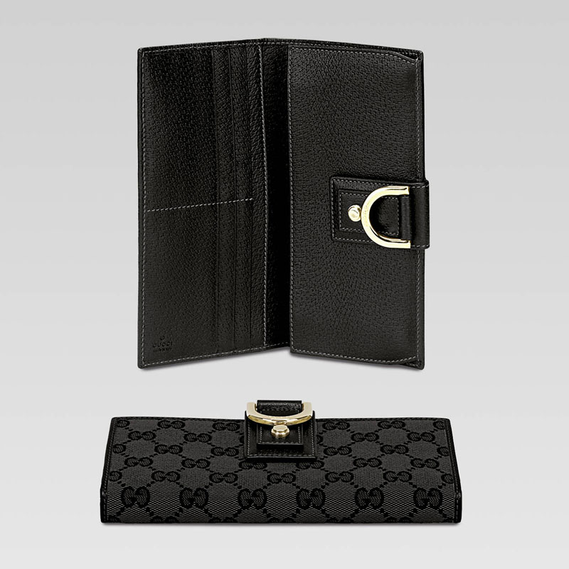 continental wallet with D ring ornament