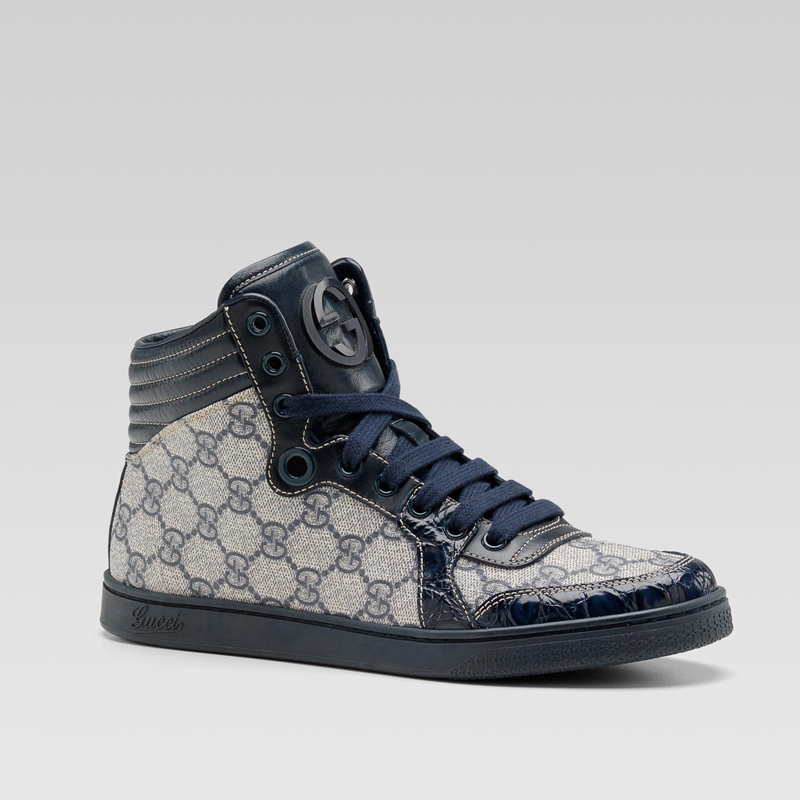 'coda' high-top sneaker with interlocking G detail