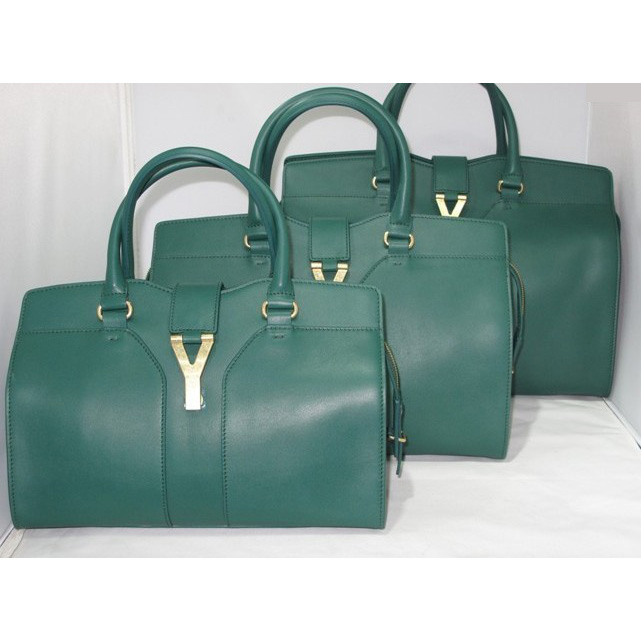 Yves Saint Laurent Cabas Chyc Medium Bag 279079M darkgreen