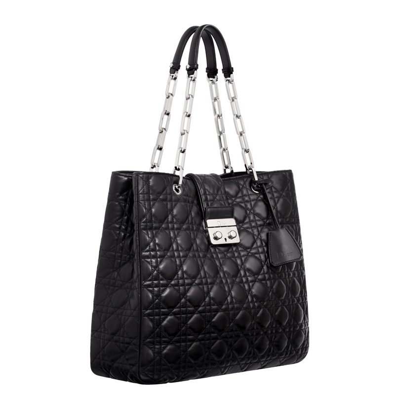 Black leather Dior New Lock bag