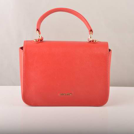 Miu Miu Tote Flap Bags Calf Leather 7428 Red