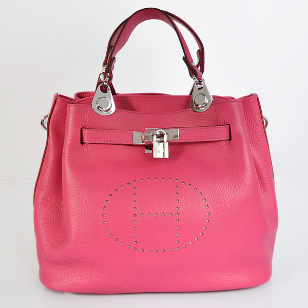 Hermes Mini so kelly bag in Peach with Silver hardware