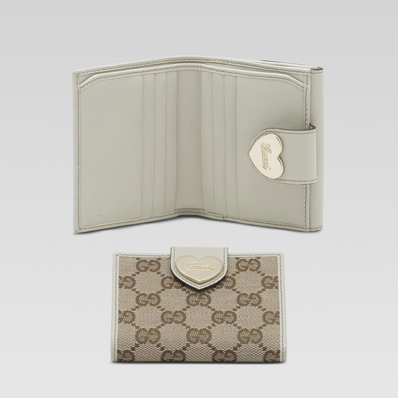 mini flap french wallet with engraved gucci script