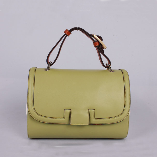 2012 new Fendi handbags Pillow bag FD9106 grass green with white