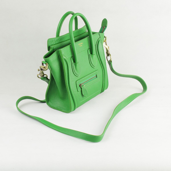 Celine Luggage small Fashion Bag Green