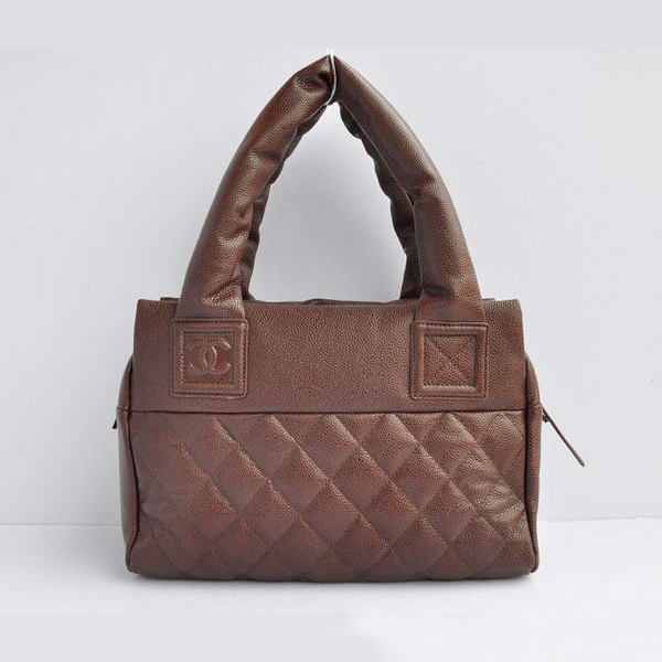 Chanel Coco Cocoon Small Leather Tote Bag A48619 Brown