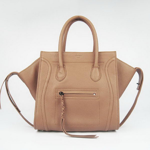 Celine Small Phantom Bags Original Calfskin Leather C1890 Dark Apricot