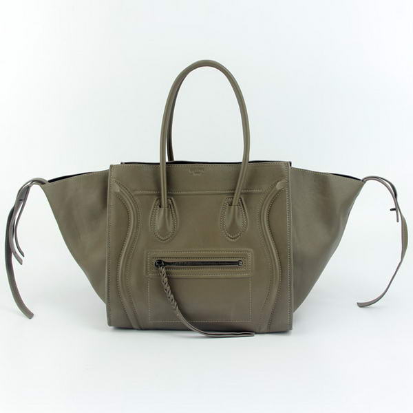 Celine Luggage Phantom Square Bags Smooth Leather 108905 Khaki