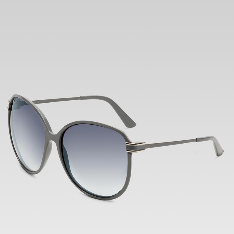 large round frame sunglasses with gucci logo and s