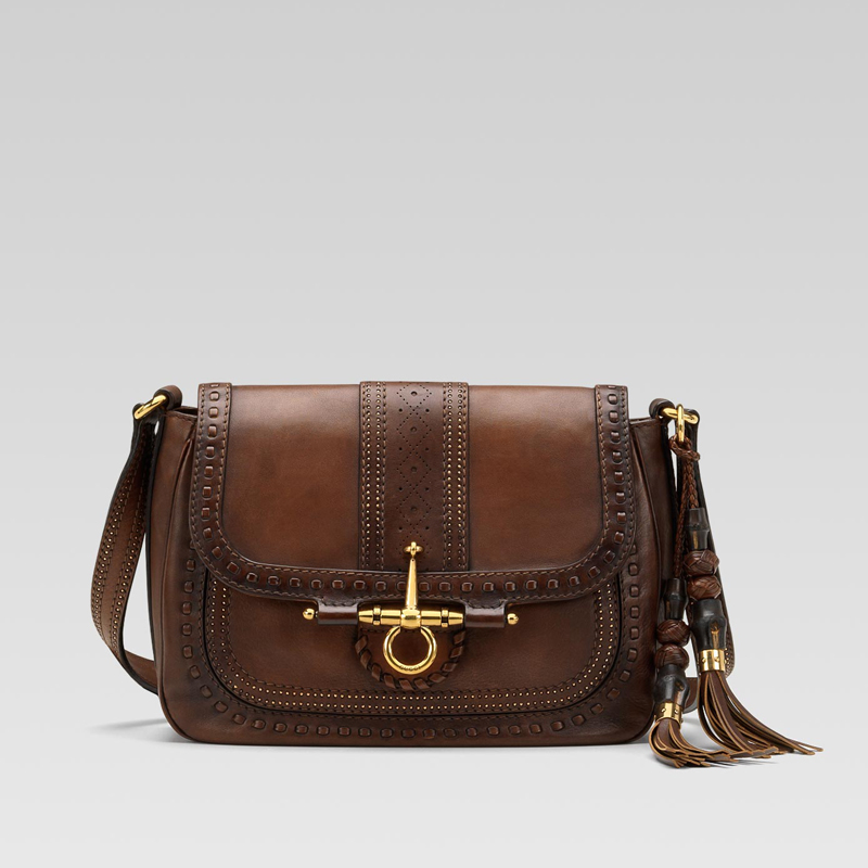 'snaffle bit' medium shoulder bag with hand stitch