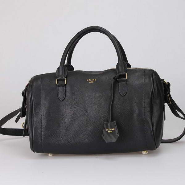 Celine Asymmetrical Original Leather Samll Bag 88035 Black