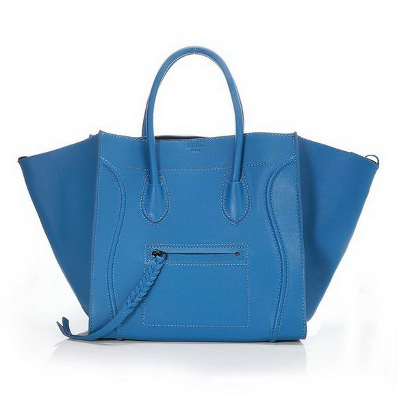 Celine Luggage Phantom Bags in Original Leather Blue