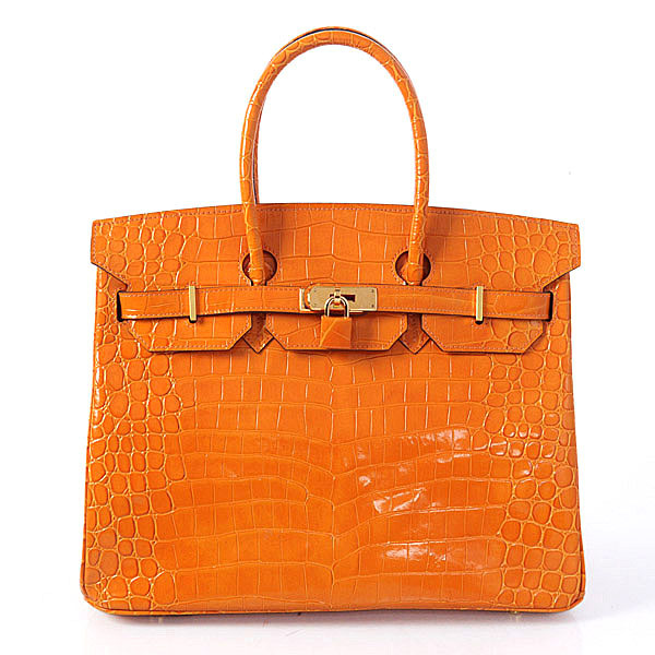 Hermes Birkin 35CM Crocodile leather in Light Orange with Gold hardware