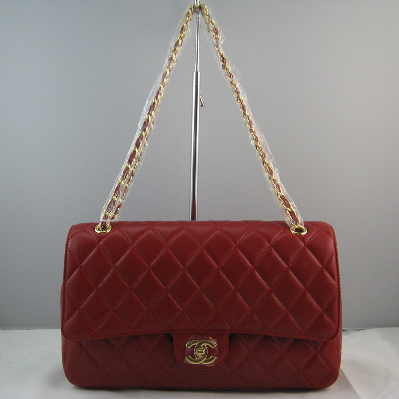 Chanel Red color with Gold chain