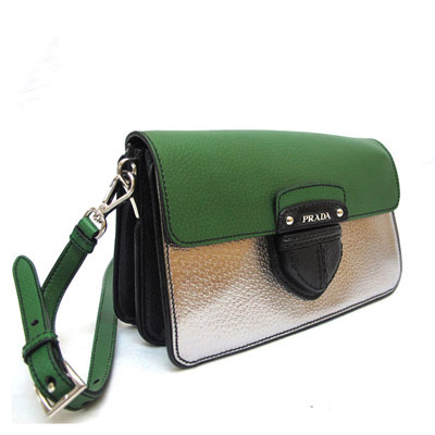 BT0784 Silver with Green full leather