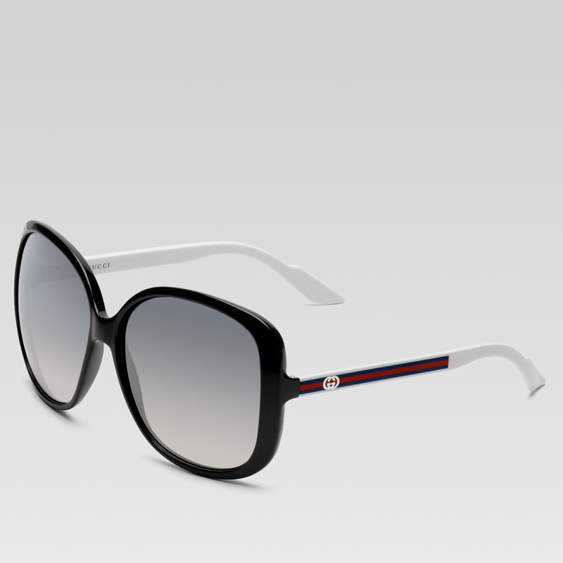 large square frame sunglasses with GG detail and s