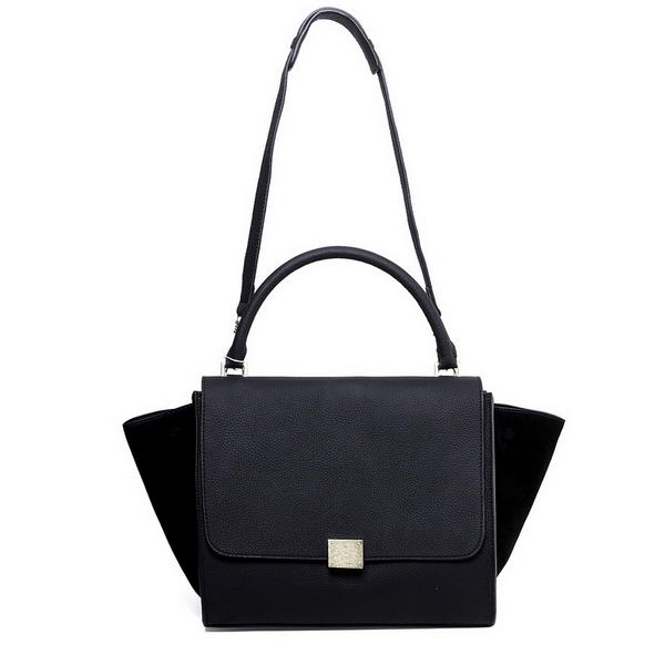 Celine Trapeze Bags Original Calf&Suede Leather  Black