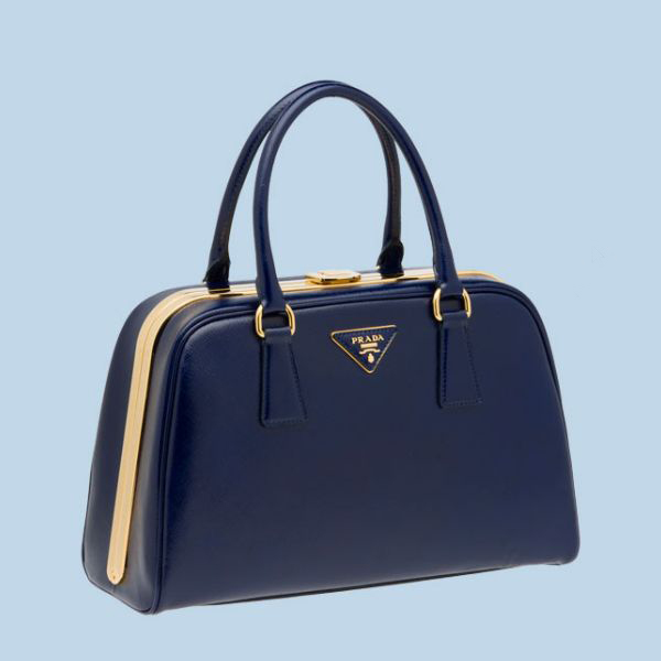 Hot Sell Prada Saffiano Leather Tote Bag BL0809 dark blue