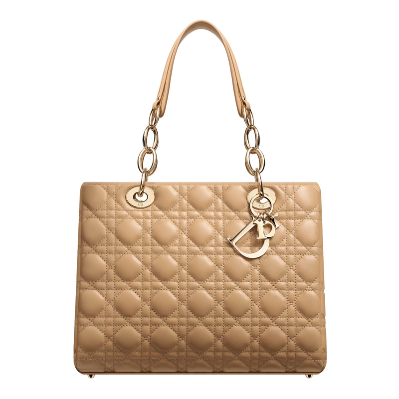 Beige leather 'Dior Soft' bag