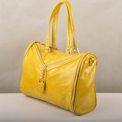 Miu Miu Tote Oil Leather Handbags 90339 Yellow