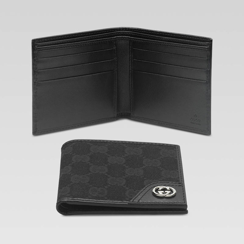 bi-fold wallet with interlocking G ornament