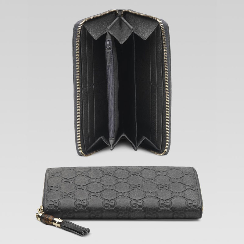 continental wallet with tassel and bamboo detail