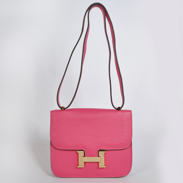 Hermes Constance Bag clemence leather in Peach with Gold hardware