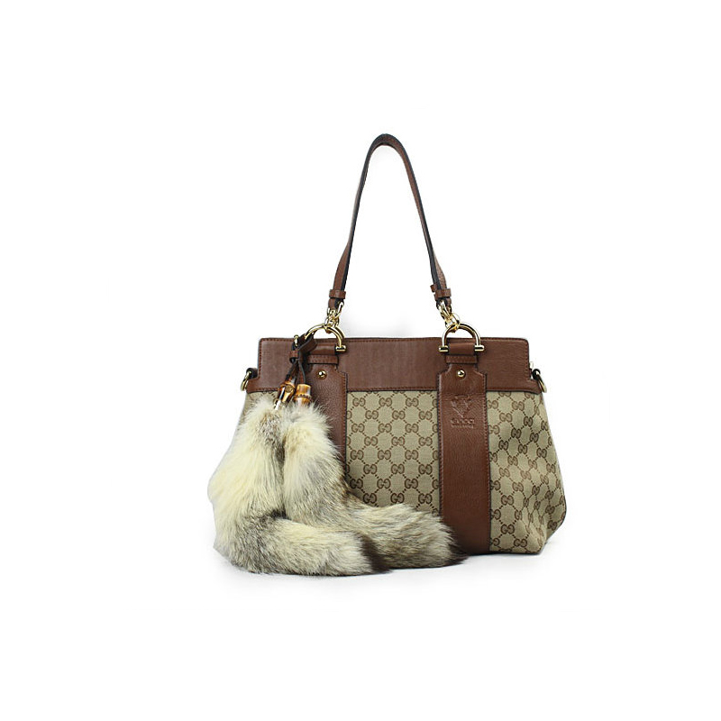 'smilla' medium top handle bag with removable fur