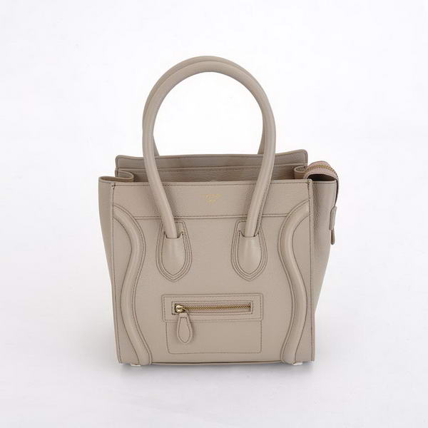 Hot Style Celine Luggage Micro Boston Bag Calf Leather Khaki