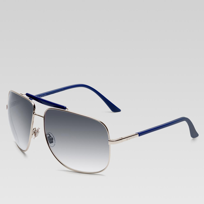 medium square frame sunglasses with gucci logo on