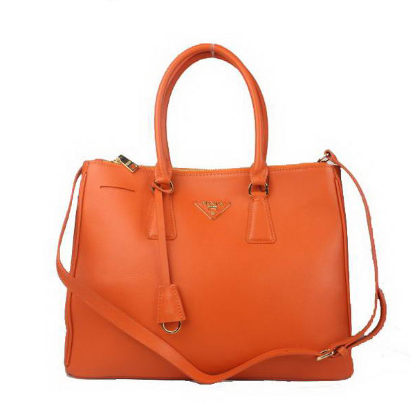 Prada Saffiano Calf Leather Tote Bag BN5023 Orange