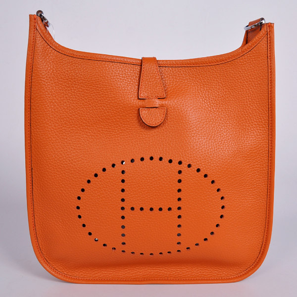 Hermes 28cm Evelyn bag clemence leather in Orange