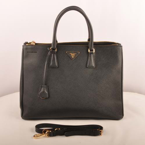 Prada Maxi Saffiano Leather Tote Bag Black