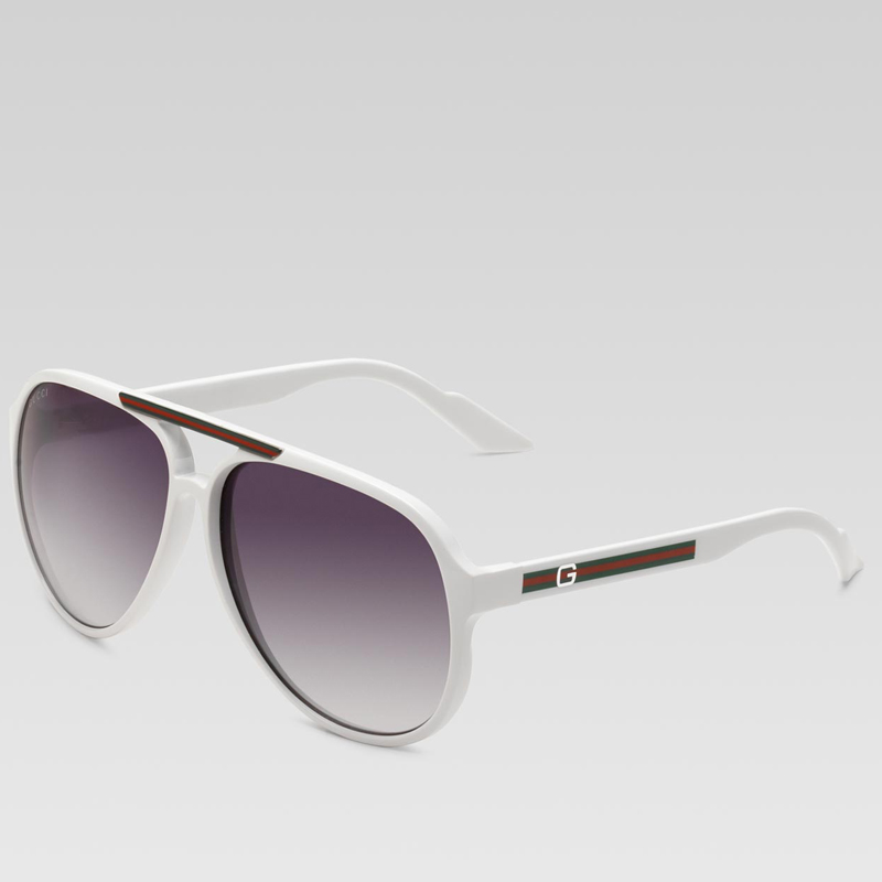 medium aviator sunglasses with G detail and signat